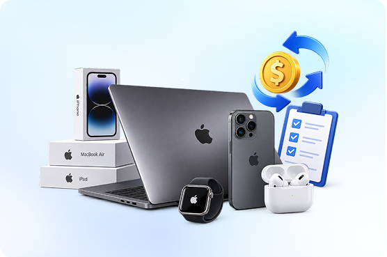 Apple devices with trade-in illustration